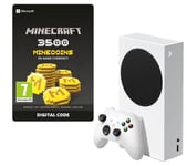 Microsoft Xbox Series S & 3500 Minecoins Bundle - 512 GB SSD, White