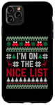 Coque pour iPhone 11 Pro Max I'm not on the nice list. Pull de Noël amusant et moche