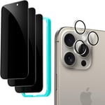 ESR 3+1 Pack for iPhone 15 Pro Max 15 Max, Privacy 