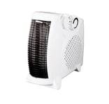 Portable Small 2Kw 2000W Electric Flat Floor & Upright Tall Fan Heater-UK White