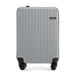 WITTCHEN Flexi Line Valise Cabine Extensible Bagages à Main Sac Cabine Petite Valise en Polycarbonate Serrure à Combinaison TSA Quatre Roues Doubles Manche télescopique en Aluminium Taille S Gris