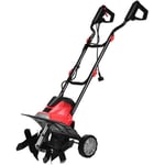 DREAMADE Motobineuse Électrique 1200 W 4 Lames 22CM 400tr/min à Vide avec Roue Réglable &Poignée Double Pliable, pour Plouse Colline