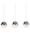 Visconte Corona 3 Light Ceiling Bar Pendant - Chrome