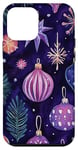 iPhone 12 mini Purple Ornaments Cute Holiday Christmas Case