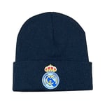 Gos - Fotbollsfansklubbs emblem stickad vintermössa stretch beanie Real Madrid - svart