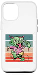 Coque pour iPhone 12/12 Pro Dessin animé zombie linge la langue d'Halloween ou l'humour