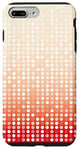 Coque pour iPhone 7 Plus/8 Plus Fond Dégradé Rouge et Blanc à Pois 60s 70s Disco