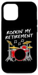 Coque pour iPhone 12/12 Pro Batteur Retraite Musicien Retraité