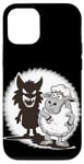 iPhone 12/12 Pro Unique Comic Sheep and Wolf Shadow for a Sheep Lover Case