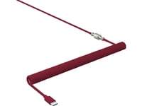 Xtrfy Cable, Usb-C To Usb-A W. Connector, Coiled, Braided, Cherry Red