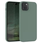 Phone Case for Apple iPhone 15 Plus Silicone Cover Protective Case Dark Green