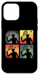 Coque pour iPhone 12 mini Joueur de tennis Pop Art - Amateur de tennis vintage