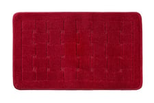 Emma Barclay Orkney - Crosshatch Bath Mat (45x75cm) (Bordeaux)