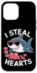 iPhone 12 Pro Max Cool Shark I Steal Hearts Valentines Day Funny Shark Boy Kid Case