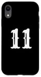 iPhone XR Number 11 in white large bold American west style font Case