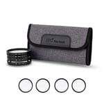 JJC 55mm Close-Up Macro Filter Kit (+2, 4, 8, 10) with Filter Pouch for Sony Alpha A7C A7R A7S A9 + FE 35mm F1.8 and Other 55mm Thread Lens Camera