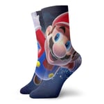 LREFON Chaussettes de Compression Dessin animé Su-per Mario Chaussettes équipage drôle décontracté Unisexe Impression Cheville Sport Chaussette