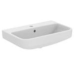 Ideal Standard I.LIFE S Lavabo Spécial Petit Espace Profondeur Réduite Salle de Bain Toilette Fixation Mur Céramique Blanc Percé 1Trou de Trop-Plein 60 x 38 cm T458301