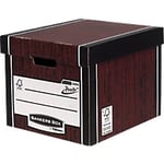 Bankers Box Premium Presto Tall Archive Boxes Woodgrain 303(H) x 342(W) x 400(D) mm Pack of 10