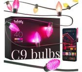 TWINKLY Generation II Smart LED String Lights - C9, 40 bulbs