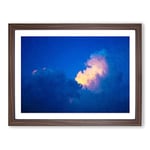 Light Upon The Clouds Modern Art Framed Wall Art Print, Ready to Hang Picture for Living Room Bedroom Home Office Décor, Walnut A4 (34 x 25 cm)