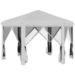 3.2m Pop Up Gazebo Hexagonal Canopy Tent Outdoor withSidewalls