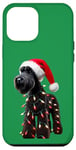 Coque pour iPhone 12 Pro Max Kerry Blue Terrier Chapeau de Père Noël Lumières de Noël Propriétaire Maman