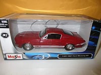 Maisto Maisto Ford Mustang Gt 1967: Verklighetstrogen Modellbil 1:24, Med Öppningsbara Dörrar Och Motorhuv, Färdig Modell, Röd (531260)