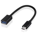 USB Type C 3.1 to USB Female OTG Host Cable 10cm in black 