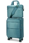 Caselite Ultra 55cm Softside Carry-On Suitcase & Laptop Bag Set Teal