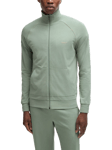 HUGO BOSS Zipped Lounge Top, Light/Pastel Green