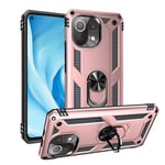 Xiaomi Mi 11 Lite 5G Military Armour Ring Case RoseGold