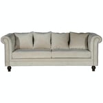 Venture Home 3-sitssoffa Velvet 3-seat sofa - Créme 19936-980