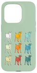 Coque pour iPhone 15 Pro Goat Lover Farm Animals Retro Glitch Goats