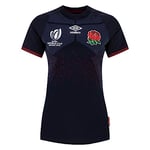 Umbro Womens England Rugby Alternate Shirt RWC 2023 Top Navy S