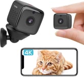 [ Nouvelle ] 4K Mini WIFI Caméras Espion | Portable | Bébé Pet Cam | Batterie Intégrée | Vision Nocturne | Détection de Mouvement | Cloud/ La carte TF Enregistrement | Configuration Facile 2.4G