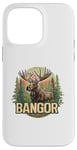 Coque pour iPhone 14 Pro Max Bangor Maine Moose Vacances en plein air Été Automne Randonnée Nature