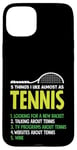 Coque pour iPhone 15 Plus 5 choses que j'aime presque comme raquette de tennis vin