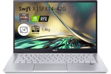 Swift X SFX14-42G-R2BR 14" FHD AMD Ryzen 7 5825U RAM 16 Go DDR4 512 Go SSD GeForce RTX 3050