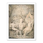 William Blake The Archangel Raphael With Adam And Eve Large Framed Art Print Poster Wall Decor 18x24