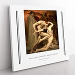 Dante And Virgil By William Adolphe Bouguereau Exhibition Museum Classic Painting Canvas Wall Art Print Ready to Hang, Framed Picture for Living Room Bedroom Home Décor, 35x35 cm (14x14 Inch)