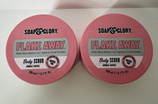 2x Soap & Glory Flake Away Body Scrub 200ml | Original Pink | Shea Butter