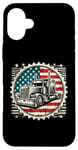 iPhone 16 Plus Semi-Trailer Trucker Big Rig American Flag Truck Driver Case