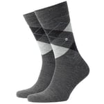 Burlington Strømper Edinburgh Wool Sock Mørkgrå  Str 40/46 Herre