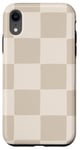 Coque pour iPhone XR Beige clair classique à carreaux Grand damier Beige clair