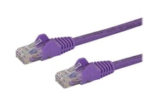 StarTech.com 5m CAT6 Ethernet Cable, 10 Gigabit Snagless RJ45 650MHz 100W PoE Patch Cord, CAT 6 10GbE UTP Network Cable w/Strain Relief, Purple, Fluke Tested/Wiring is UL Certified/TIA - Category 6 - 24AWG (N6PATC5MPL) - patch-kabel - 5 m - lila