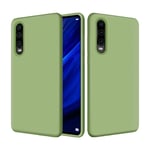 Silicone Case for Huawei P30, Silicone Soft Phone Cover with Soft Microfiber Cloth Lining, Ultra-thin ShockProof Phone Case for Huawei P30 (Green)