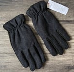 LACOSTE LEATHER & WOOL BLEND GLOVES SIZE S-M RETAIL £80 BNWT