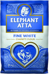 Elephant  - White Fine Chapatti Flour - (fine white atta) - 25kg