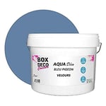 BOX DECO COULEURS Peinture murale acrylique aspect velours Aqua Déco - 10L, Bleu Pigeon